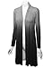 WSK1079 Womens Ombre Open Front Long Cardigan XXL Black