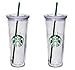 Starbucks Venti Insulated Travel Tumbler 24 OZ/Double Wall Acrylic / 2 Pack Set