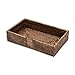 Caspari Rattan Guest Towel Napkin Holder in Dark Natural Brown, 1 Each