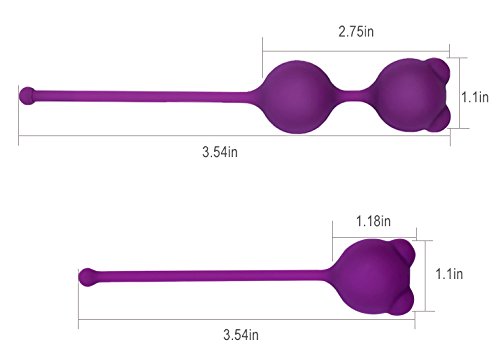Beauty Molly Silicone kegel exerciser Bladder Control Pelvic Floor Muscles Vaginal Exercise Vagina Tightening Vaginal Training Ball Kit for Women 2 Piece Set, 3.42 Ounce - Thumbnail 2