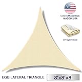 Windscreen4less 8' x 8' x 8' Triangle Sun Shade