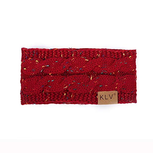 Mens Women Headbands Guys Sweatband & Sport Hair Band Turban for Running, Cross Training, Racquetball, Working Out, Performance Stretch & Moisture Wicking (Wine Red)