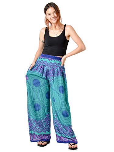 Orient-Trail-Womens-Aztec-Tribal-Design-Yoga-Wide-Leg-Harem-Pants-US-Size-0-22