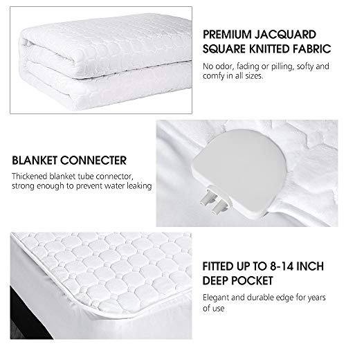 MERRY HOME Water Heated Mattress Pad King Size 78"x80", Soft Comfort