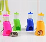 2 In 1 Plastic Hamster Water Bottle Hut Rat Mouse Pet Drinking Feeder House Dispenser by GokuStore
