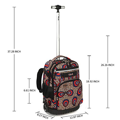 Tilami Rolling Backpack 18 inch Wheeled Laptop Backpack School College