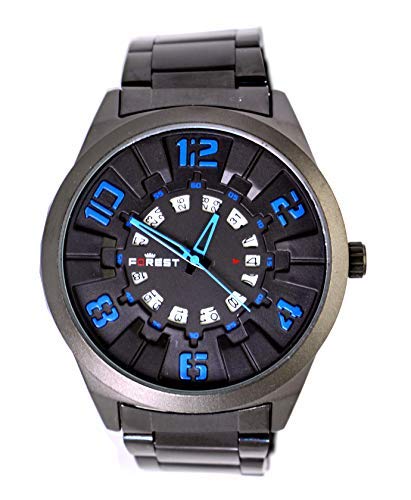 FOREST Mens Black Dial Analogue Watch (FJ042)