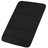 Minerva Microfiber Memory Foam Absorbent Coral Velvet Bath Mat with Non-slip Bottom (20