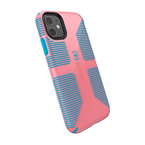 Speck CandyShell Grip iPhone 11 Case, Toucan Pink/Capri Blue