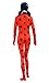 DAZCOS Women's Red Ladybug Costume Adult Cosplay Jumpsuit (Medium)