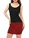 Allegra K Women Sleeveless Stripe Fitted Casual Summer Mini Tank Dress