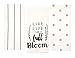 Sticky Toffee Cotton Flour Sack Kitchen Towels 3-Pack – Live Life Stripe and Floral Print Towels, 28x29 in, Soft and Absorbent for Drying or Cleaning