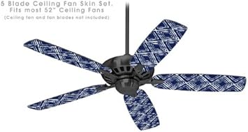 Wavey Navy Blue Ceiling Fan Skin Kit Fits Most 52 Inch Fans Fan