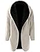 Doublju Oversized Warm Faux Fur Open Cardigan Coat for Women with Plus Size