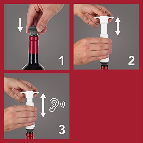 Vacu Vin Original Wine Pump - 2 Vacuum Wine Stoppers - Wine photo 12