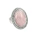 Falari Natural Gemstone One Size Stretch Ring Rose Quartz