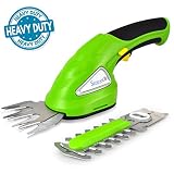 SereneLife Battery Grass Cutter, Grass Clippers Cordless, Trimmer Cutter, Handheld Trimmer, Grass Shear Electric,  Perfect For Leaves & Debris, Rechargeable Battery, Charge Time 4 Hrs, 3.6V (PSLHTM20)