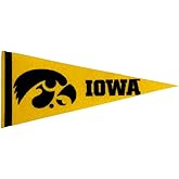 Iowa Mini Felt Pennant - Size: 4" x 9" - Officially Licensed - 1 Pennant Per Pack
