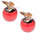 KT Set of 2~ Dancing Butterfly in Assorted Colors Pot Flip Flap Wings Bobble Plant Solar Toy Birthday Easter Gift