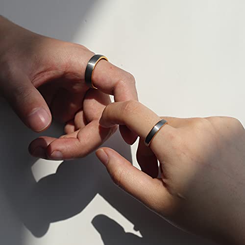 Zoesky 8mm Dome Tungsten Carbide Rings Wedding Band for Men Women Matte Brushed Comfort Fit Rose Gold