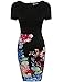 ACEVOG Women's Celebrity Elegant Chic Floral Office Work Business Party Prom Bodycon Dress