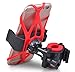 GGBoy Bike Phone Mount, Universal Motorcycle Cell Phone Holder Cradle Clamp with 360 Degree Rotation Adjustable Bicycle Rack Handlebar,Fits iPhone X,8,7 Plus, Galaxy S8 Plus and Most Smartphones Red