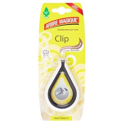 Arbre_Magique PER90536 Auto-Lufterfrischer, Clip, Anti-Tabak-Duft Weiß Schwarz
