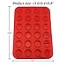 Silicone Mini Muffin Pan, SySrion 24 Cup Premium Cupcakes Pan Shapes, Non-stick, BPA-free Food Grade Silicon Mold Material, Red