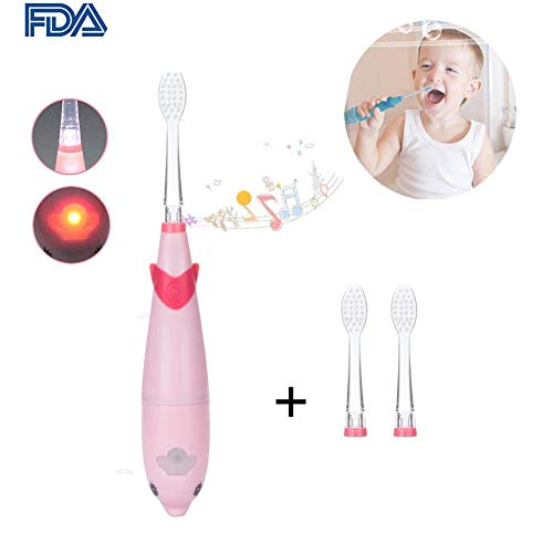 Baby Electric Toothbrush Sonic Toothbrushes Battery Powered Waterproof