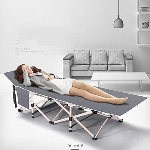 屋外のキャンプの家 オフィスの仮眠のための調節可能なヘッドレストの 表面材料が付いている携帯用軽量の折りたたみ式ベッド 激安通販ショッピング