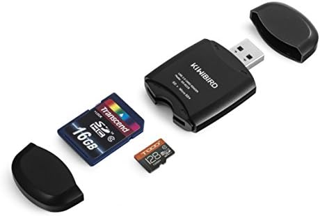 KiWiBiRD USB 3.0 Card Reader for SDXC, SD, SDHC, Micro SD, Micro SDXC, Micro SDHC, T-Flash Cards [Supports UHS-I Cards, Super Speed, USB 3.1 Gen 1, 5 Gbps] - BLACK