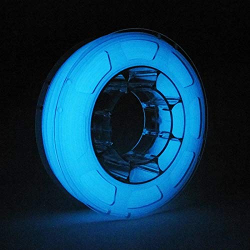 TOPZEAL 3D Printer Filament PLA 1.75mm Glow in the Dark Color Series, Dimensional Accuracy +/- 0.05mm, 1KG(2.2LBS) Spool for 3D Printer and 3D Pen (Luminous Blue)