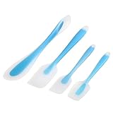Spatula,Xpatee 4-pieces Heat-Resistant Baking Spatulas Non-stick Flexible Rubber Spatulas (Blue)