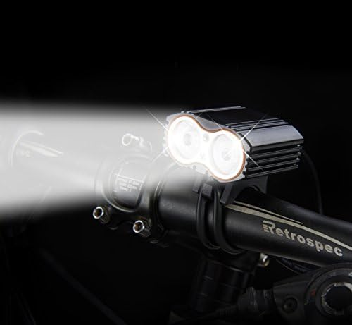 SpoLite Bike Lights, Powerful Lumens Bicycle Headlight, Water Resistant Bike Flashlight, Super Bright Rechargeable Bike Light, Easy To Install for Kids Men Women Cycling Safety Flashlight &amp; Bike Light