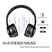 Picun P26 Bluetooth Headphones Over Ear Headset 40H Playtime Hi-Fi Stereo Wireless Headphones with Deep Bass Foldable Wired/Wireless/TF for Phone/TV Bluetooth 5.0 Wireless Earphones with Mic (Black)thumb 1