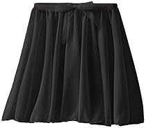 Capezio Little Girls' Children's Collection Circular Pull-On Skirt, Black, Small