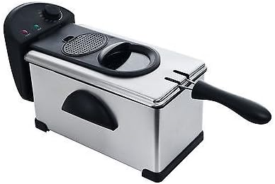 Chef Buddy Electric Deep Fryer Stainless Steel - 3.20 Quart - Cool Touch Handle