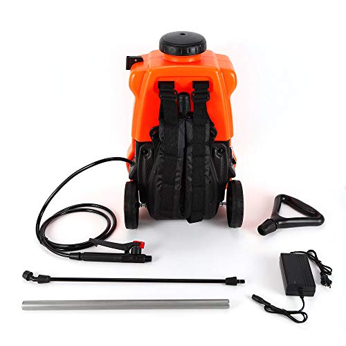 Wanlecy 16L Portable Backpack Sprayer with Wheels Battery Powered, 12V Rechargeable Trolley Sprayer for Farm Garden Lawn Fertilizing Watering Weed Killing - Thumbnail 3