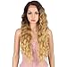 Joedir 26¡± Deep Curly Wavy Supreme Free Parting Lace Frontal Wigs High Temperature Synthetic Human Hair Feeling Wigs For Black Women 180% Density Wigs Ombre Color 200g(TAT6/27/24E)