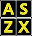 ENGLISH US LARGE LETTERS BLACK-YELLOW KEYBOARD STICKERS EXELLENT FOR LOW VISION CONTRAST COLORS