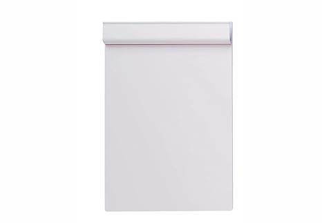 MAUL Klemmbrett DIN A4, Hoch, Bruchsicher, Abwischbar, Druckstabil, Weiß, 330x220x15 mm, 2310102, 1 Stück