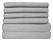 King Size Bed Sheets - 6 Piece 1500 Supreme Collection Fine Brushed Microfiber Deep Pocket King Sheet Set Bedding - 2 Extra Pillow Cases, Great Value, King, Silver