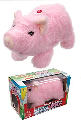 (Pudgy Pig) Pudgy The Piglet Animated Battery Powered Plush Toy Pudgey - Tin Toy Arcade