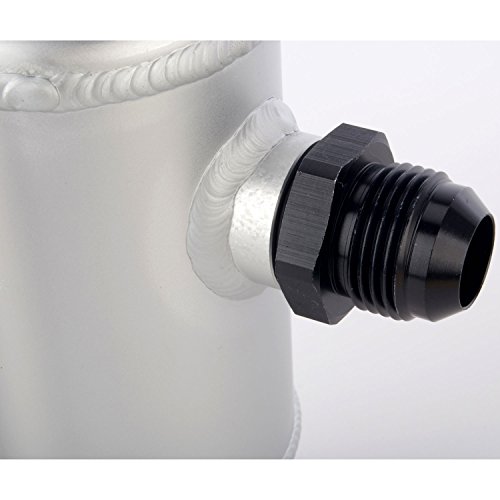 JEGS Performance Products 52203 Remote Oil Breather Tank 9" H x 3" Dia. 12AN 7oz