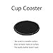 Accmart Set of 6 PU Leather Coasters Cup Mats with Holder Home Office Hotel Use,4.33inch(Black)