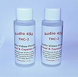 2 Audio 456 THC-2 Audio Video Tape Head & Capstan Cleaners (2 oz each bottle) for Reel to Reel+Cassette+Tape Echo's+Printers+Projector+ Portables+ Handhelds+VCR Beta Machines.(formally SR-Audio)