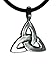 Triquetra III Knot Trinity Celtic Triskelion Triskele Pewter Pendant + Pvc Necklace Lobster Clap Lock