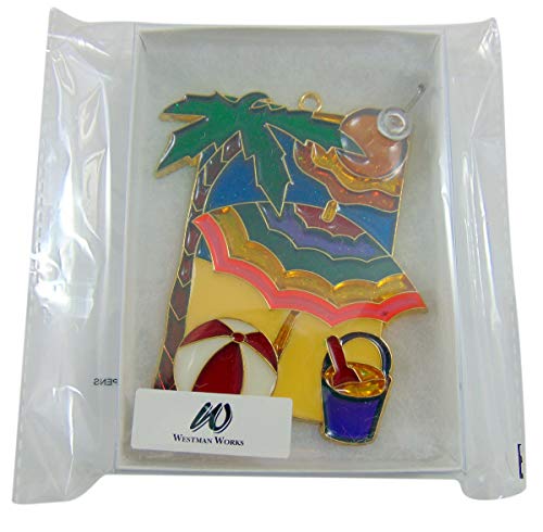 Westman Works Beach Scene Suncatcher Tropical Ornamental Window Decoration, 4 1/2 Inch