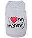 Parisian Pet I Love Mommy Dog T-Shirt, XS