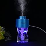 BestFire® Mini Bottle Cap Design USB Ultrasonic Humidifier Air Diffuser for for Office Travel Home Room Bedroom Desk Car Vehicle etc. (Blue)